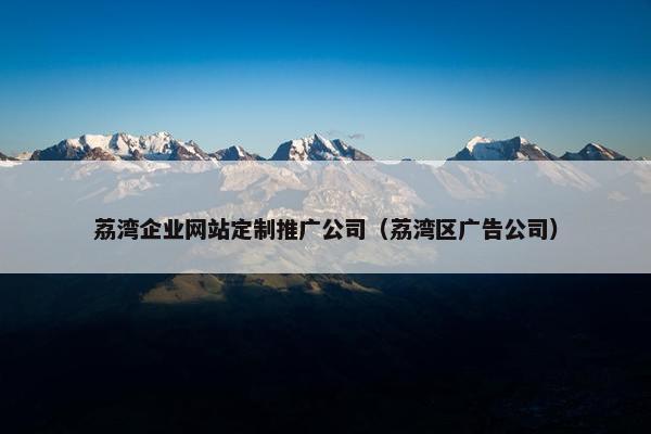 荔湾企业网站定制推广公司（荔湾区广告公司）
