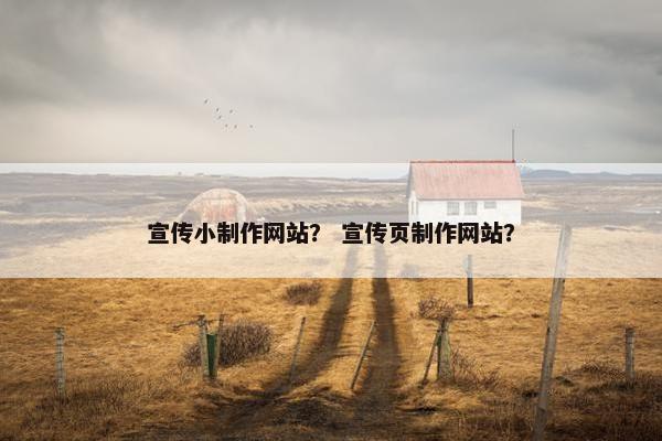 宣传小制作网站？ 宣传页制作网站？