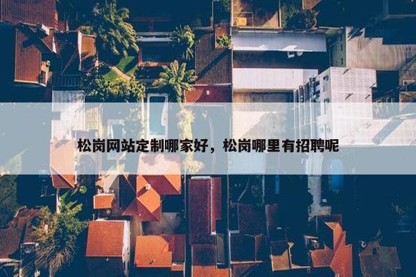 松岗网站定制哪家好，松岗哪里有招聘呢