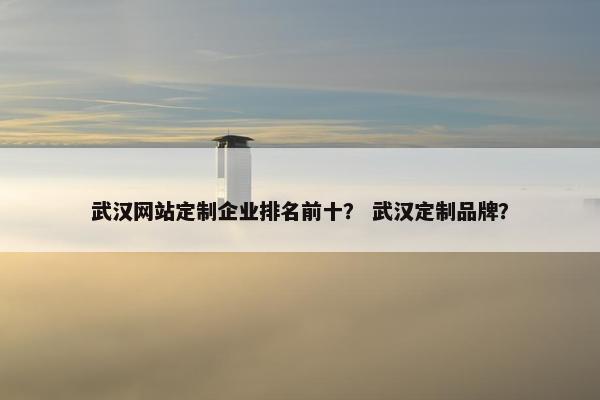 武汉网站定制企业排名前十？ 武汉定制品牌？
