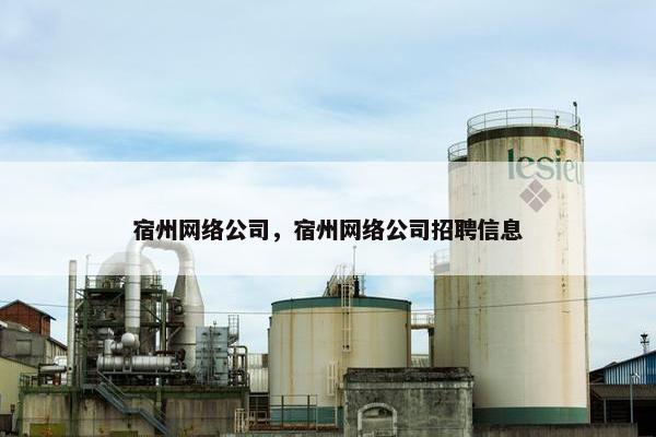宿州网络公司，宿州网络公司招聘信息