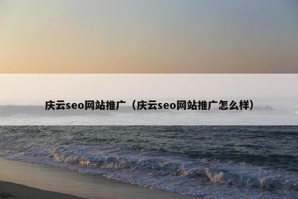 庆云seo网站推广（庆云seo网站推广怎么样）