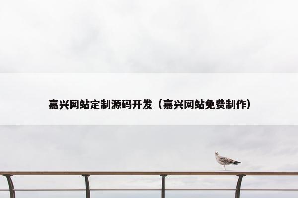 嘉兴网站定制源码开发（嘉兴网站免费制作）