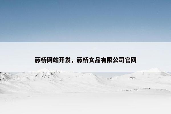 藤桥网站开发，藤桥食品有限公司官网