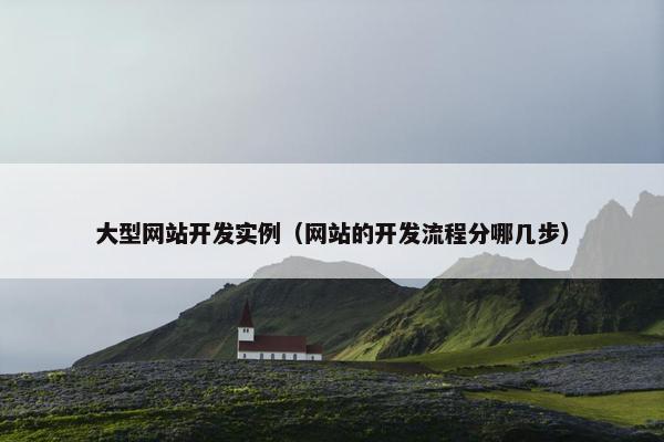 大型网站开发实例（网站的开发流程分哪几步）