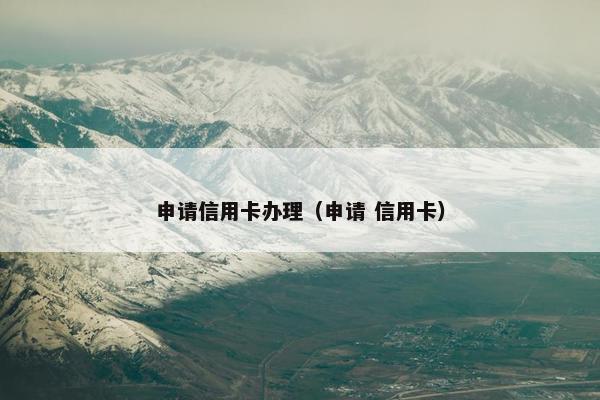 申请信用卡办理（申请 信用卡）