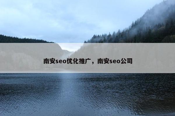 南安seo优化推广，南安seo公司