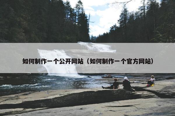 如何制作一个公开网站（如何制作一个官方网站）