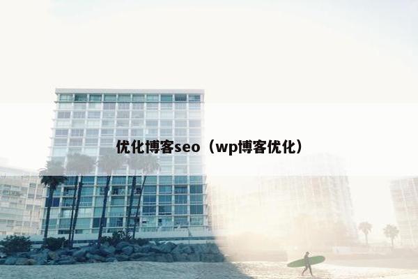优化博客seo（wp博客优化）