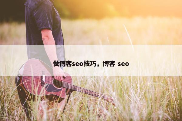 做博客seo技巧，博客 seo