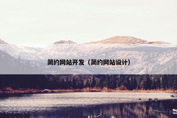 简约网站开发（简约网站设计）