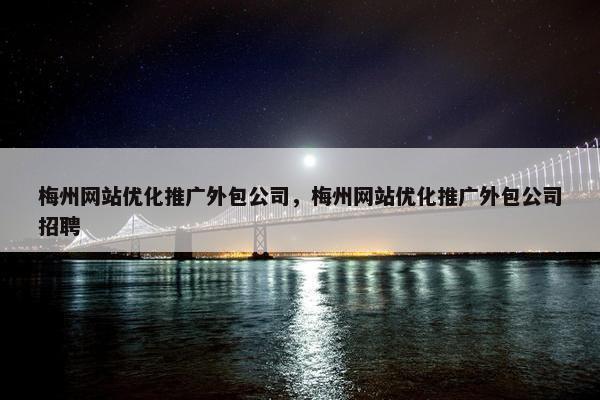 梅州网站优化推广外包公司，梅州网站优化推广外包公司招聘