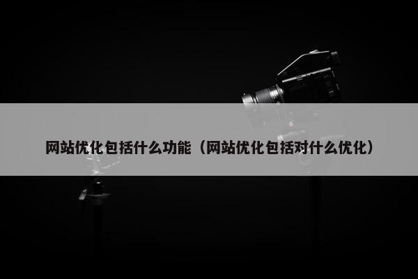 网站优化包括什么功能（网站优化包括对什么优化）
