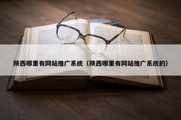 陕西哪里有网站推广系统（陕西哪里有网站推广系统的）