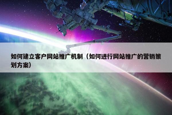 如何建立客户网站推广机制（如何进行网站推广的营销策划方案）