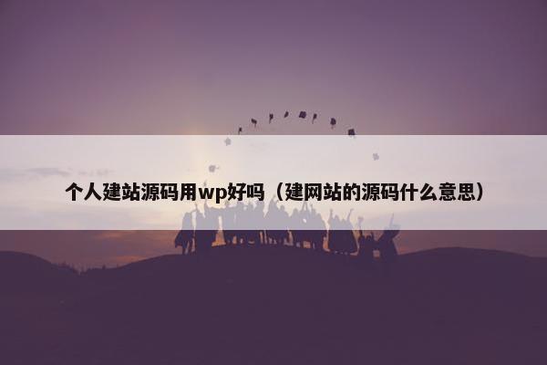 个人建站源码用wp好吗（建网站的源码什么意思）