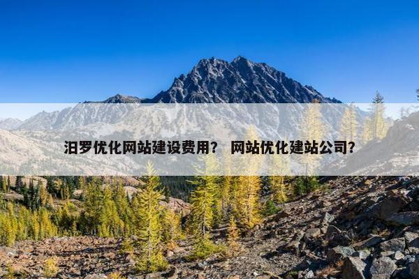 汨罗优化网站建设费用？ 网站优化建站公司？