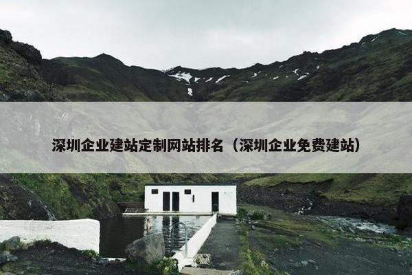 深圳企业建站定制网站排名（深圳企业免费建站）