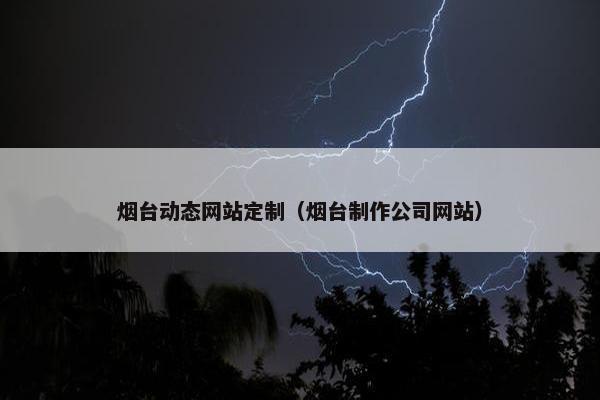 烟台动态网站定制（烟台制作公司网站）