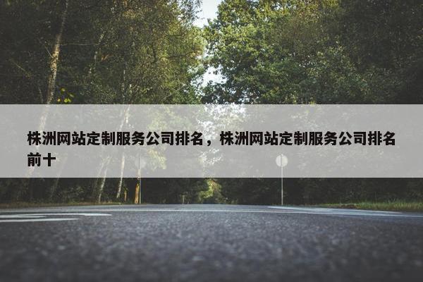 株洲网站定制服务公司排名，株洲网站定制服务公司排名前十