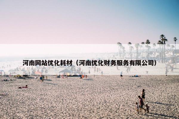 河南网站优化耗材（河南优化财务服务有限公司）