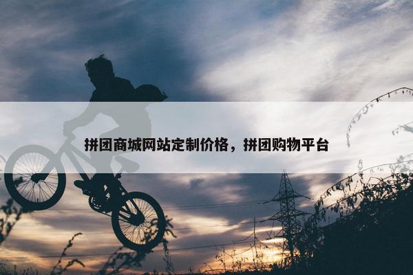 拼团商城网站定制价格，拼团购物平台