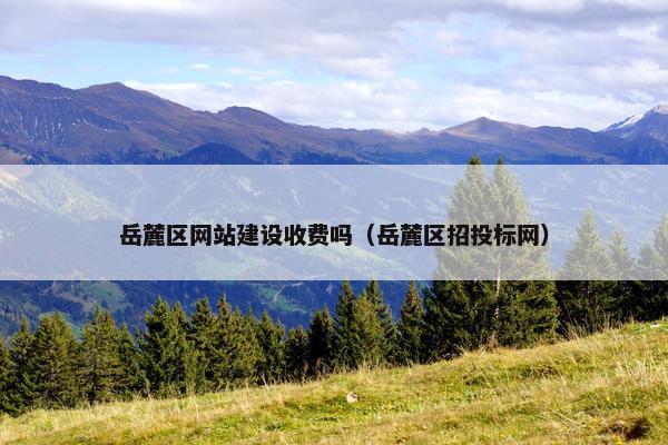 岳麓区网站建设收费吗（岳麓区招投标网）
